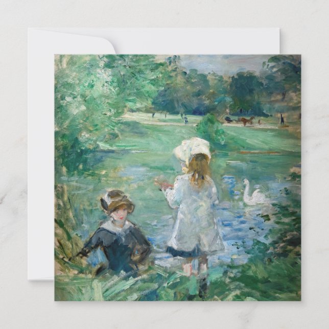 Berthe Morisot - Neben einem See Einladung (Vorderseite)