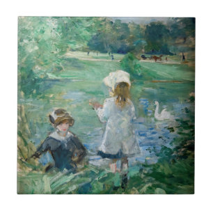 Berthe Morisot - Neben einem See Fliese