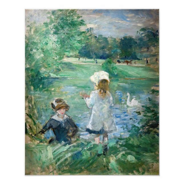 Berthe Morisot - Neben einem See Fotodruck (Vorne)