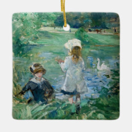 Berthe Morisot - Neben einem See Keramikornament