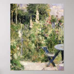 Berthe Morisot - Rose Tremieres Hollyhocks 1884 Poster