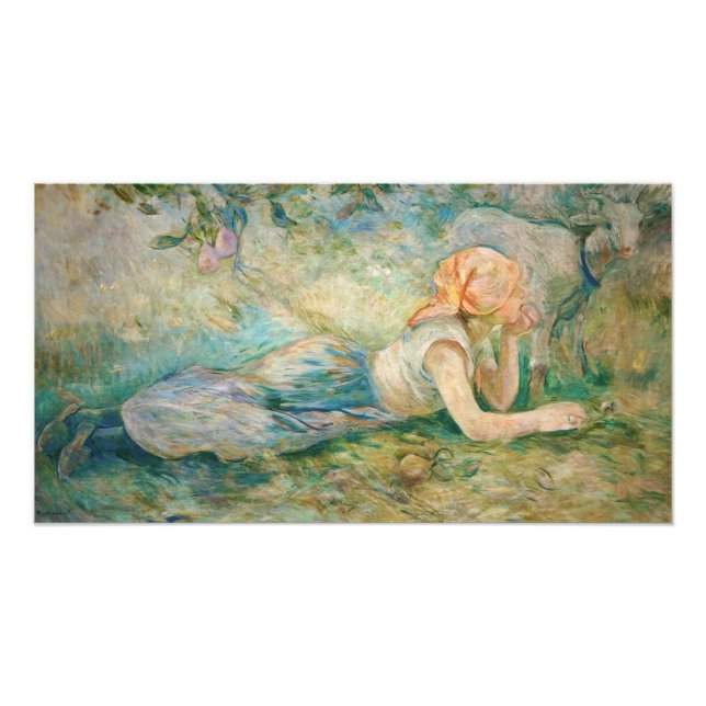 Berthe Morisot - Schäferin ruhend Fotodruck (Vorne)