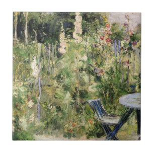 Berthe Morisot - Stockrosen 1884 Fliese