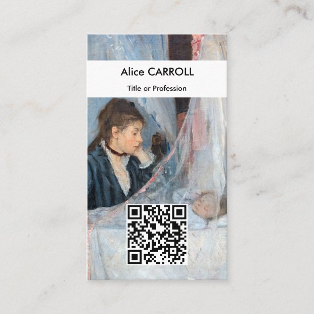 Berthe Morisot - The Cradle - QR-Code Visitenkarte (Vorderseite)