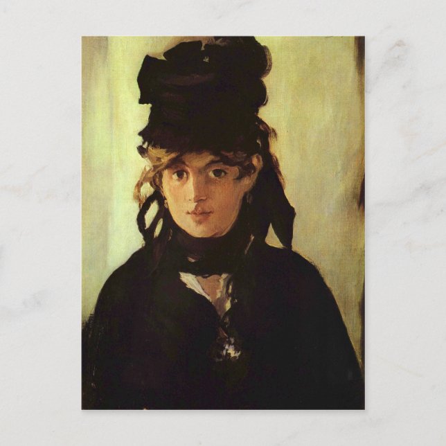 Berthe Morisot von Edouard Manet Postkarte (Vorderseite)
