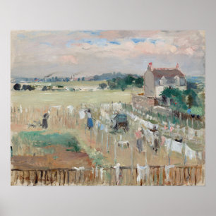Berthe Morisot - Wäschewaschen nach Trocknen Poster