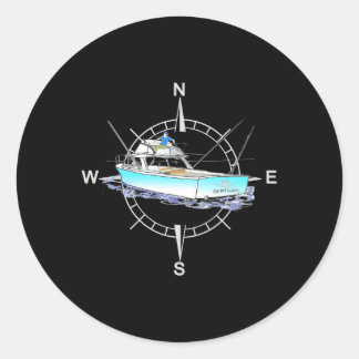 Bertram 31 auf der Rückseite gedruckt Runder Aufkleber