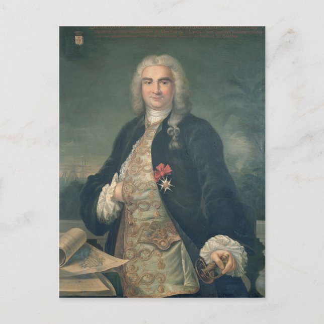 Bertrand-Francois Mahe de la Bourdonnais Postkarte (Vorderseite)