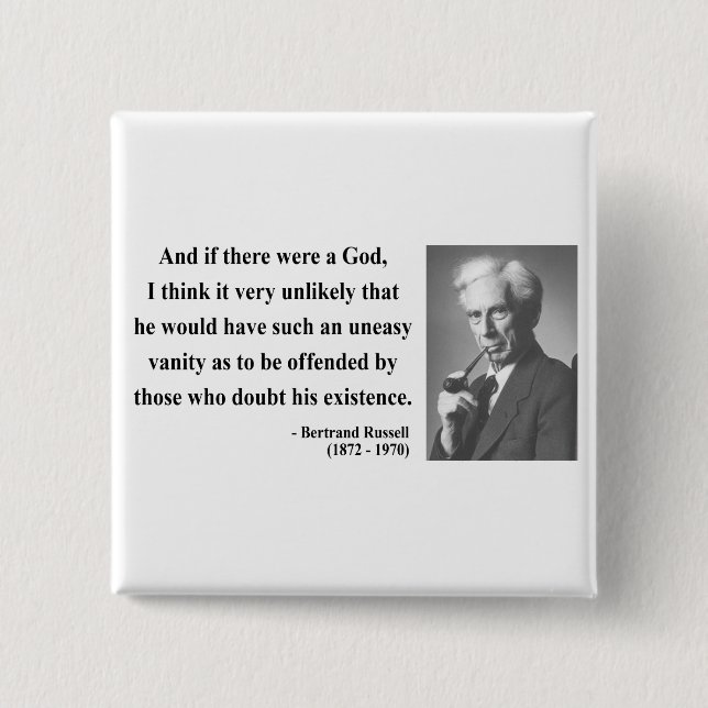 Bertrand Russell Quote 3b Button (Vorderseite)