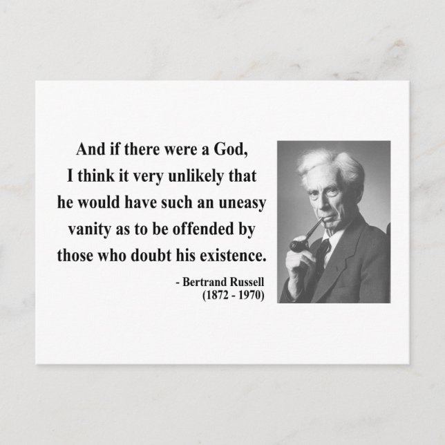 Bertrand Russell Quote 3b Postkarte (Vorderseite)