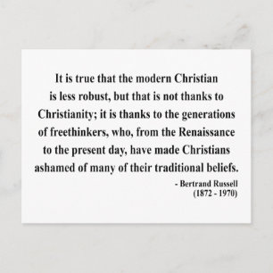 Bertrand Russell Quote 6a Postkarte