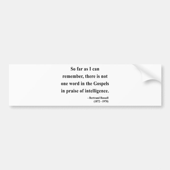 Bertrand Russell-Zitat 2a Autoaufkleber (Vorne)