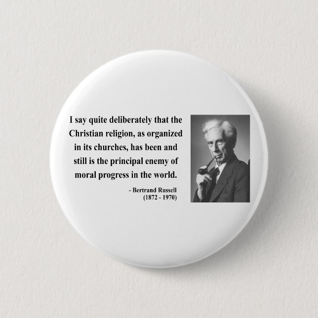 Bertrand Russell Zitat 5b Button (Vorderseite)