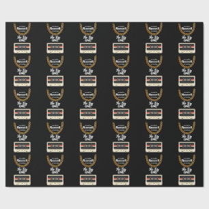 Berüchtigte One 1. Geburtstag Schwarz Geschenkpapier
