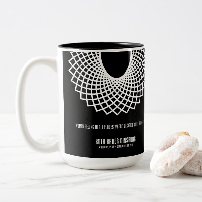 berüchtigte RBG Zweifarbige Tasse (Mit Donut)