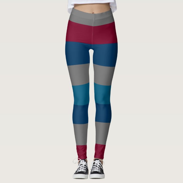 Berücksichtigung moderner geometrischer Linien Leggings (Vorderseite)