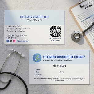 Beruf der orthopädischen Therapie   Moderne Ernenn Visitenkarte