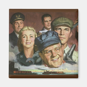 Beruf der Wirtschaft, Vintager Patriotismus Magnet