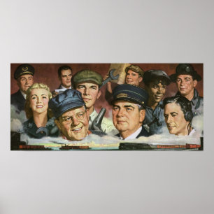 Beruf der Wirtschaft, Vintager Patriotismus Poster