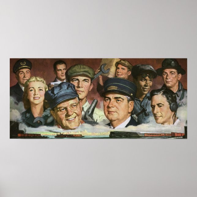 Beruf der Wirtschaft, Vintager Patriotismus Poster (Vorne)