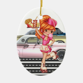 Beruf - Kellnerin - SRF Keramik Ornament