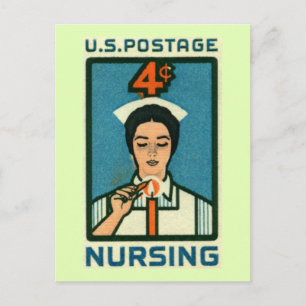 Beruf Pflege Vintage Postkarte