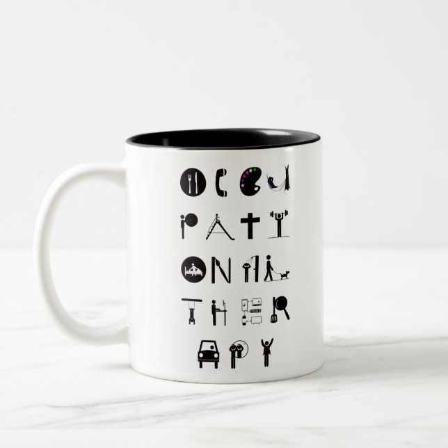Berufe Zweifarbige Tasse (Links)
