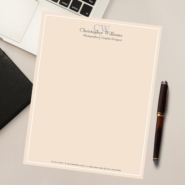 Beruflich Beige Minimalistisch Notizblock (Von Creator hochgeladen)