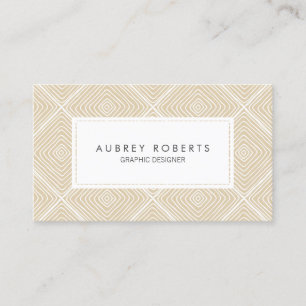 Beruflich Beige Weiß, geometrisches Muster nach hi Visitenkarte