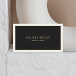 Beruflich Black Gold Moderner Luxus Visitenkarte<br><div class="desc">In der Welt der Vernetzung ist es unerlässlich, einen unvergesslichen ersten Eindruck zu machen. Unsere Visitenkarten im minimalistischen Stil sind genau darauf ausgelegt, und verkörpern Professionalität und Eleganz in einem eleganten, einfachen Design. Diese für das anspruchsvolle berufliche maßgeschneiderten Karten eignen sich perfekt für kleine Firmeninhaber, Berater, Anwälte, Haarstylisten und viele...</div>