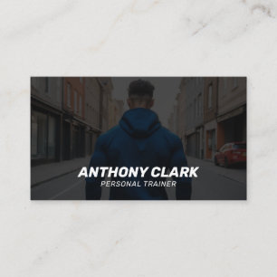Beruflich Black & White Personal Trainer Visitenkarte