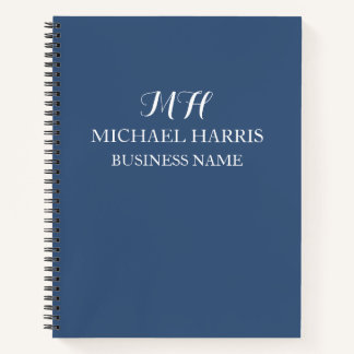 Beruflich-Blue-Monogram-Erstgeschäft Notizbuch