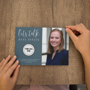 Beruflich Blue Real Anwesen Marketing Postkarte