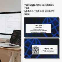 Beruflich Blue Web Designer Business Card