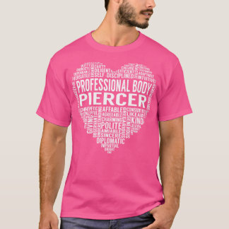 Beruflich Body Piercer Heart T-Shirt