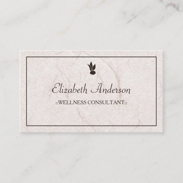 Beruflich Brown Nutrition Einfaches Bio Papier Visitenkarte (Vorderseite)