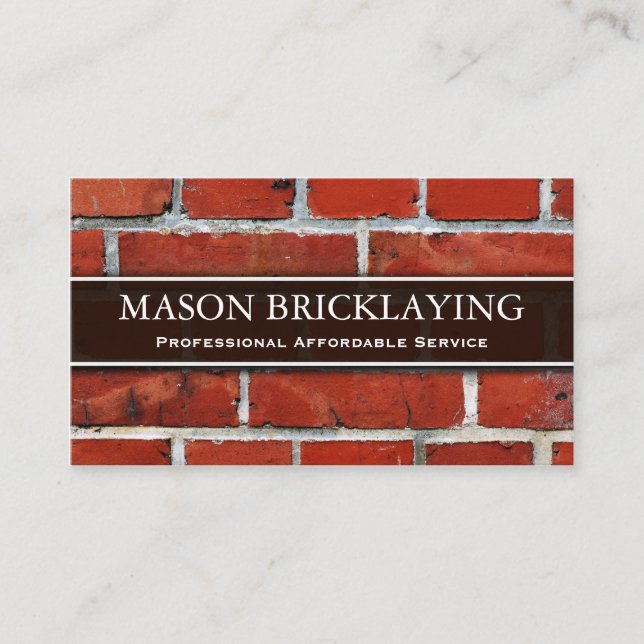 Beruflich Builder / Brickly Business Card Visitenkarte (Vorderseite)