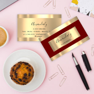 Beruflich Burgund Gold Stylist Event Plane Visitenkarte