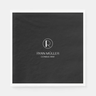 Beruflich Chic Elegant Schlicht und Monogramm Serviette
