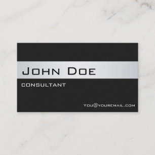 Beruflich Classic Modernes Schwarz und Silber Visitenkarte