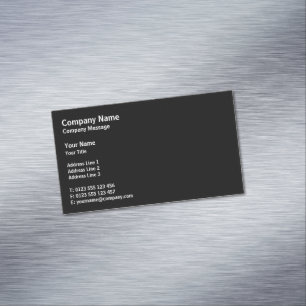Beruflich Classic Schlicht Schwarz Magnetische Visitenkarte