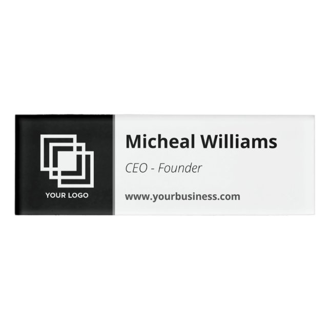 Beruflich Corporate Black  Namenschild (Vorderseite)