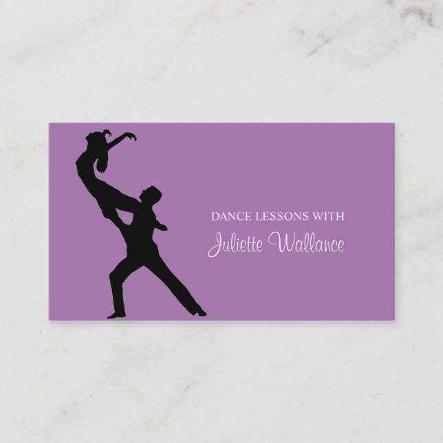 Beruflich Dance Studio, Instructor Business Visitenkarte (Vorderseite)