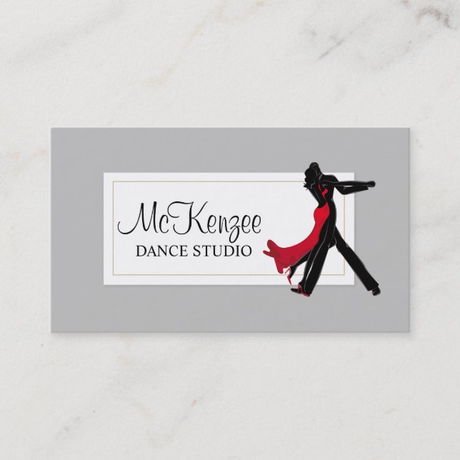 Beruflich Dance Studio, Instructor Business Visitenkarte (Vorderseite)