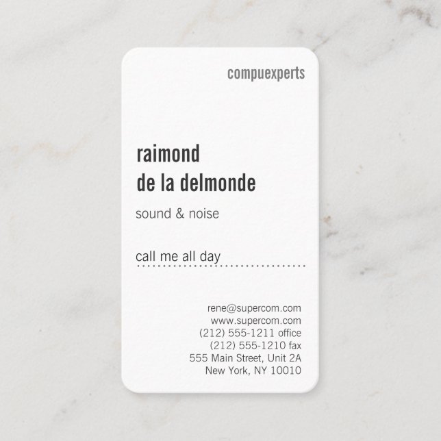 Beruflich, Deluxe Visitenkarte (Vorderseite)