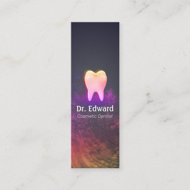 Beruflich Dentalklinik-Rose Gold-Stand Mini Visitenkarte (Vorderseite)