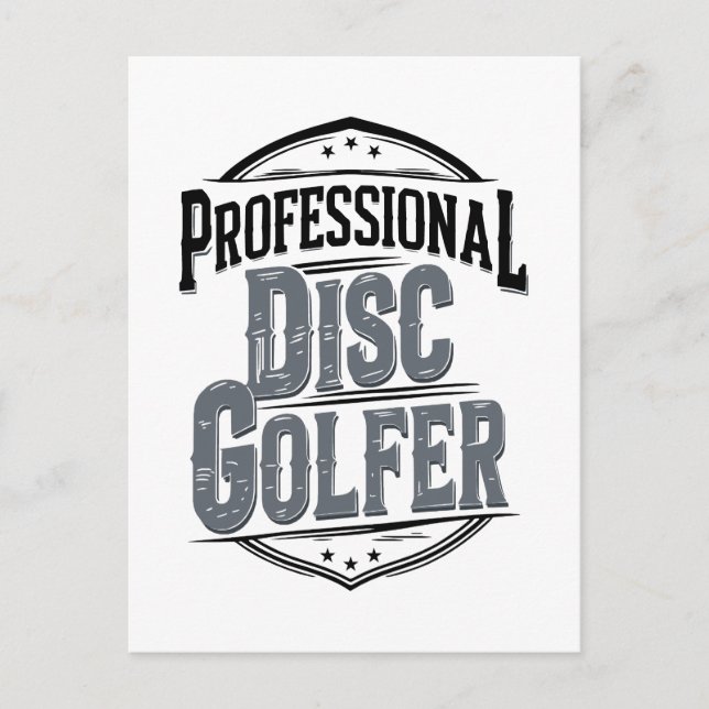 Beruflich-Disk-Golfer | Disk Golf Postkarte (Vorderseite)