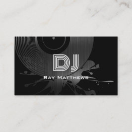 Beruflich DJ Music Producer Black and White Visitenkarte