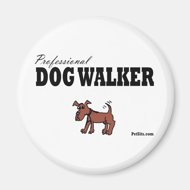 Beruflich Dog Walker Magnet (Vorne)