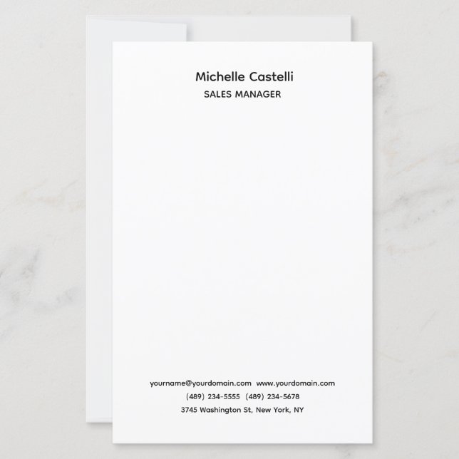 Beruflich Einzigartig klassisch einfach (Vorderseite)